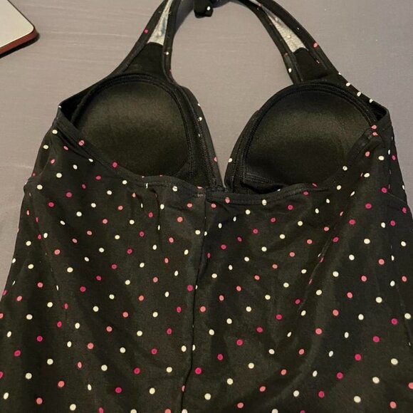 SPEEDO Polka Dot Padded One Piece Swimsuit size 10 - Picture 3 of 6